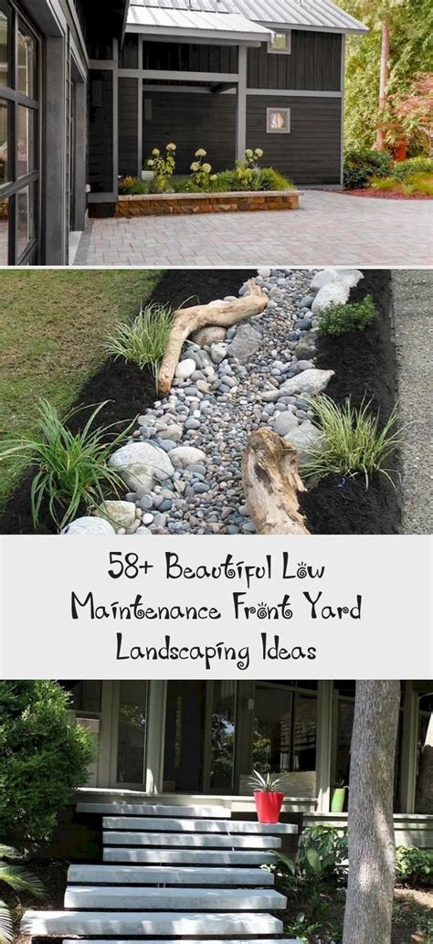 58 Beautiful Low Maintenance Front Yard Landscaping Ideas
