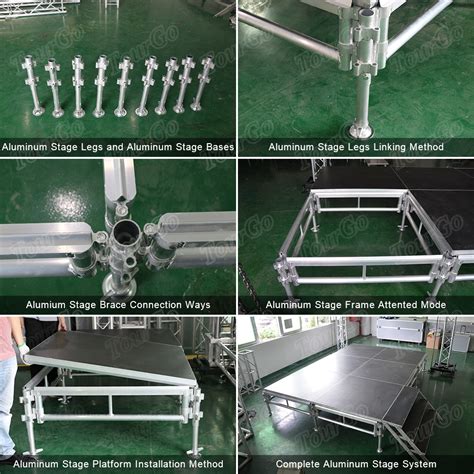 Portable Aluminum Stage With Mobile Stage Platform Used Runway Stage