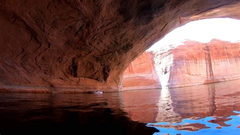 Huge Cavern Cave At Lake Powell Youtube
