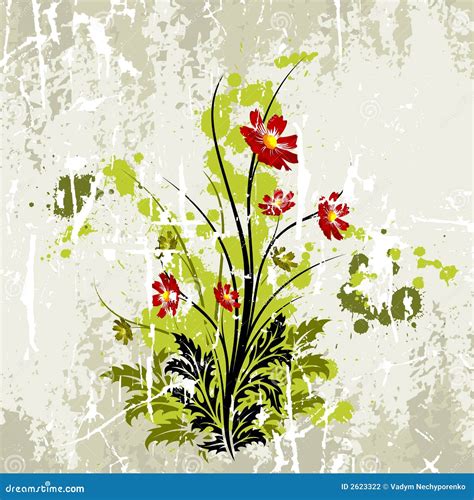 Grunge Floral Background Stock Vector Illustration Of Nature 2623322