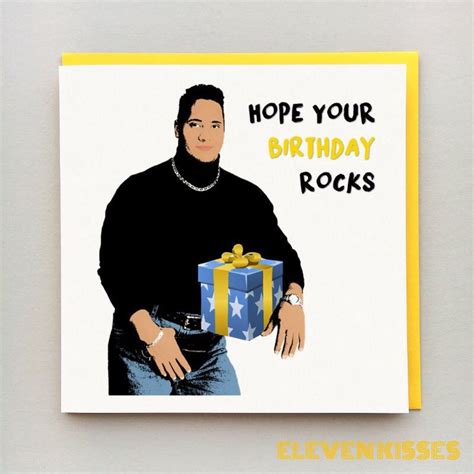 The Rock Birthday Card Hope Your Birthday Rocks Birthday Card