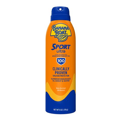 Banana Boat Sport Ultra Sunscreen Spray 6 Oz 100 Spf Water Resistant