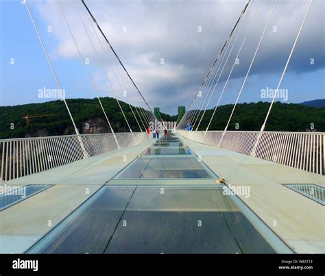 View Of The Worlds Longest And Highest Glass Bottomed Bridge Over The