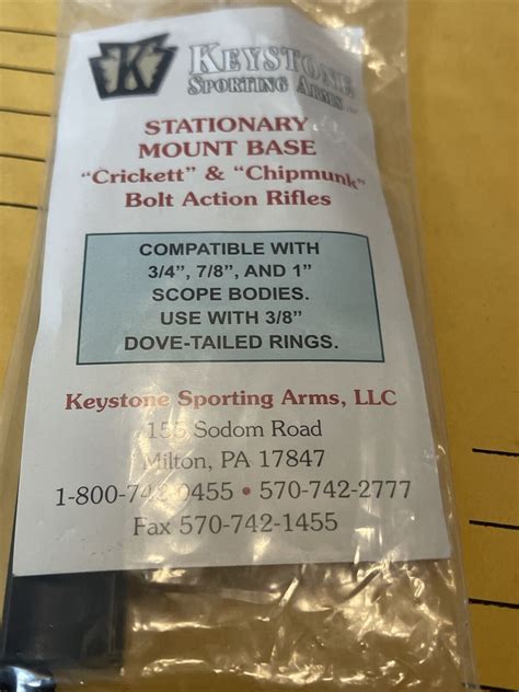Keystone Sporting Arms Ksa031 Rifle Scope Mount Kit For Crickett