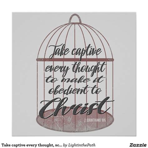 Take Captive Every Thought Scripture Poster Prayer Quotes Spiritual