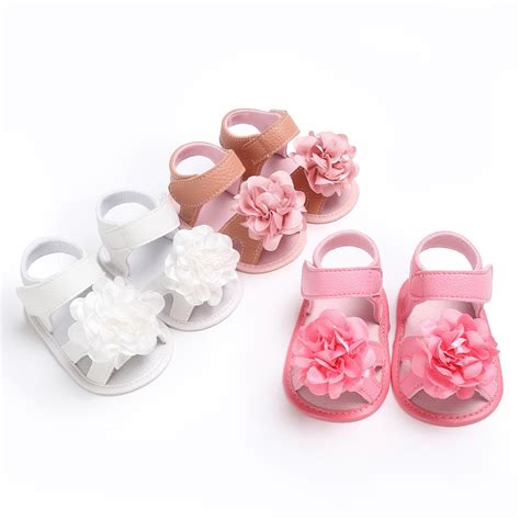 Manis Bayi Perempuan Sepatu Bunga Besar Prewalkers Baru Lahir Bayi Bebe