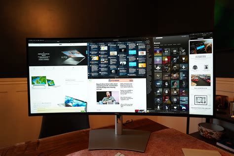 dells   curved monitor  perfect   home office command