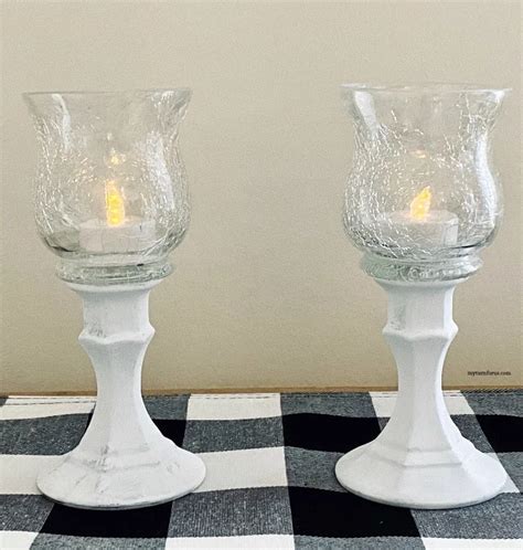 Crackle Glass Candle Holder My Turn For Us
