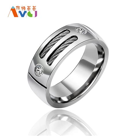 Amgjek High Quality Mens Ring Silver Color Stainless Steel Knuckles