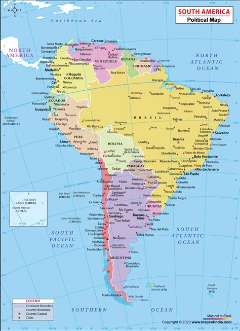 South America Map With Countries Political Map Of South America
