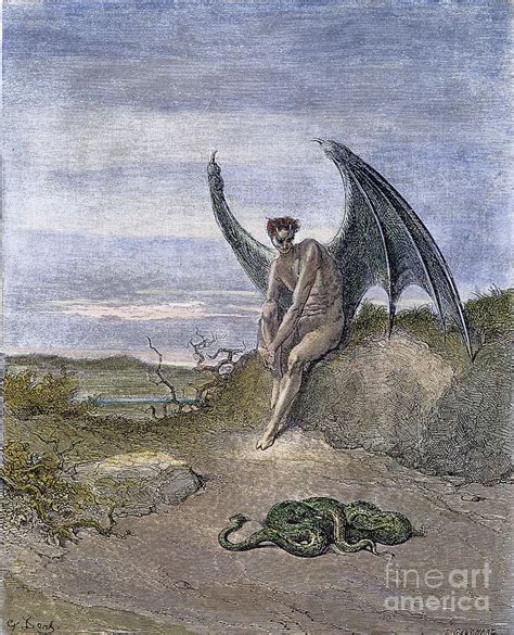 Paradise Lost Drawing By Gustave Dore