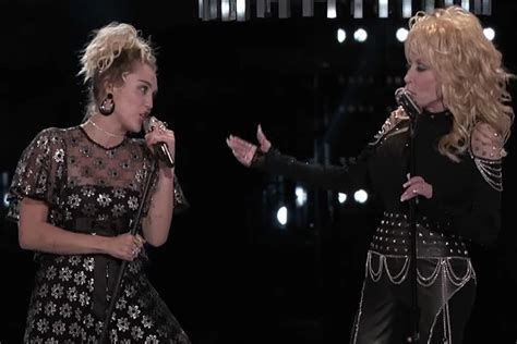 Miley Cyrus Dolly Parton Perform Jolene On The Voice With Pentatonix
