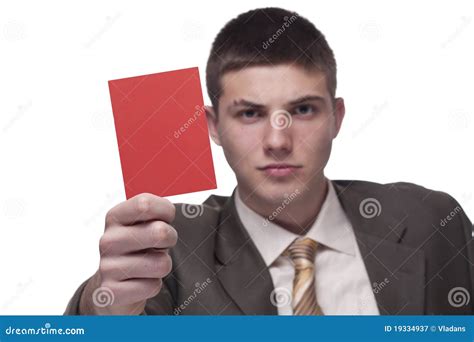 Red Card Stock Image Image Of Decline Furious Disfavour 19334937