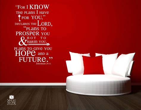 Bible Verse Wall Decals Jeremiah 2911 Vinyl Wall Stickers