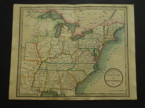 Alte Karte Der Usa Vereint Staaten 1837 Original Antiken Etsy
