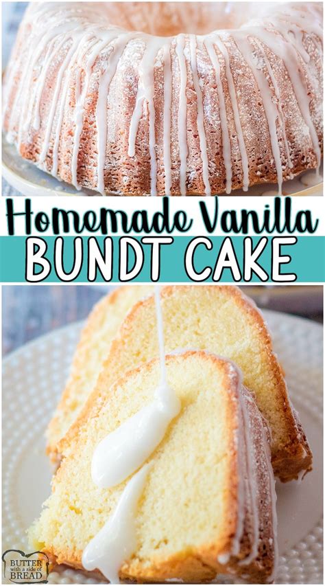 Vanilla Bundt Cake Butter With A Side Of Bread