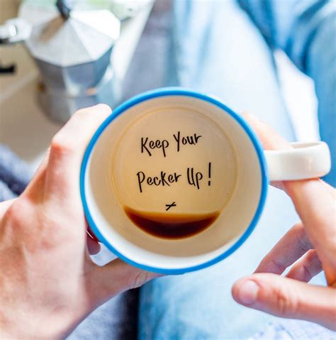 Keep Your Pecker Up Hidden Message Mug By Kate Ceramics