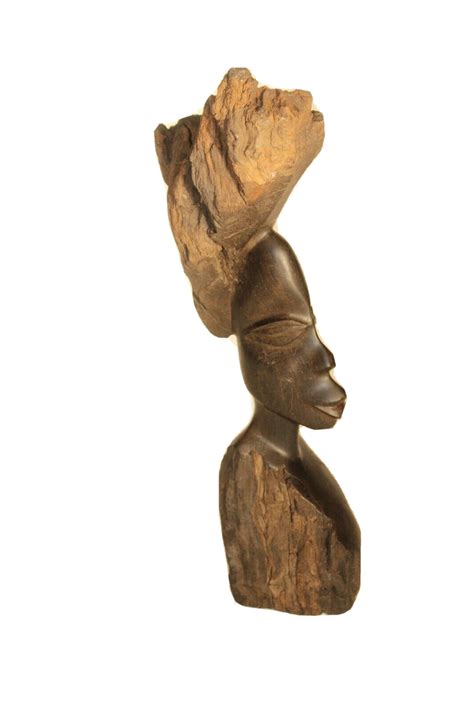 African Zambia Ebony Wood Head Carving 12 Tall 114 Ebay