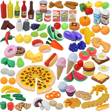4.4 out of 5 stars with 73 ratings. JOYIN Play Food Set 135 Pieces Play Kitchen Set for Market Educational Pretend Play, Food ...