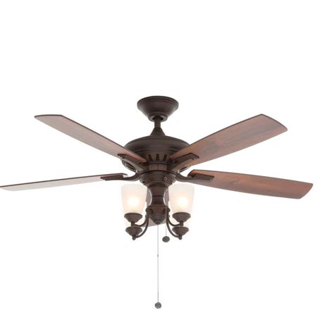 Ceiling fan is a transitional fan in an oil rubbed bronze finish. Hampton Bay Bristol Lane 52 in. Indoor Oil-Rubbed Bronze ...