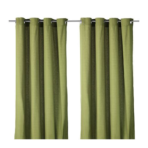 Place them a bit higher and wider than the window, and you can create the illusion of a larger room. IKEA Mariam CURTAINS Drapes 2 Panels GREEN Grommet Eyelet ...