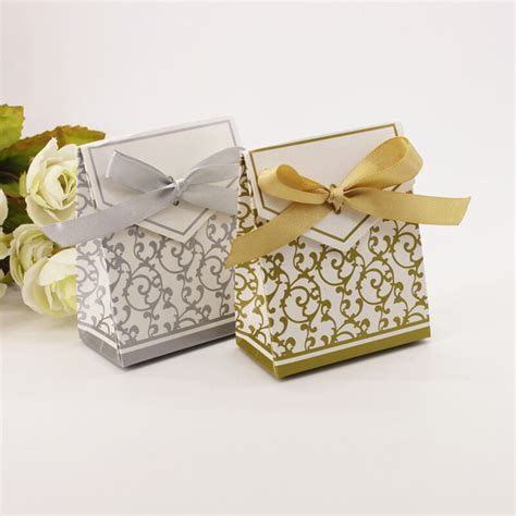 50 Pcslot Wedding Candy Box European Style Wedding Candy Box Golden