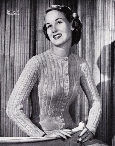 7 Vintage Knit Patterns 1950s Fashion Women S Knits Etsy Vintage Knitting Patterns Knitting