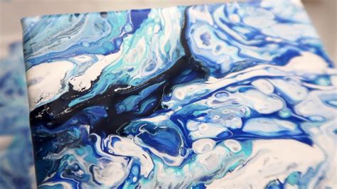 The Blues Dirty Pour Painting Painting Acrylic
