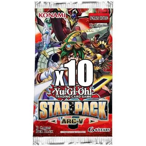 Yugioh Star Pack Arc V Booster Pack 3 Cards Konami Toywiz
