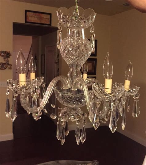 Ten lights with five more interior lights with cut plume top crown underne. Waterford Crystal Comeragh Chandelier - Five Arm | eBay