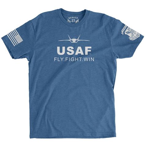 bunker 27 usaf fly fight win t shirt