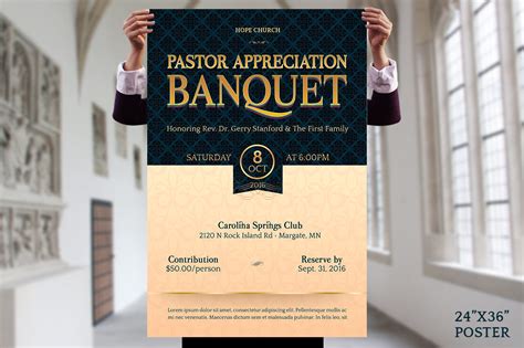 Pastor Appreciation Banquet Template Bundle 5000 Flyers Design