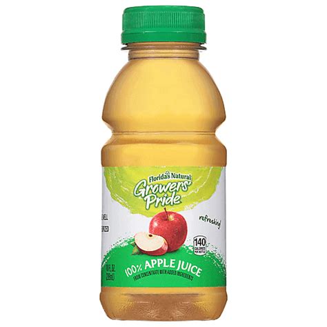 Floridas Natural Growers Pride 100 Apple Juice 10 Fl Oz Juice