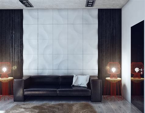 Black And White Wall Texture Interior Design Ideas