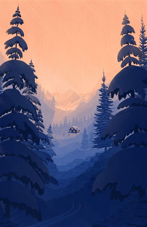 Mountains Islands And Trees Illustrations On Behance Conceptual