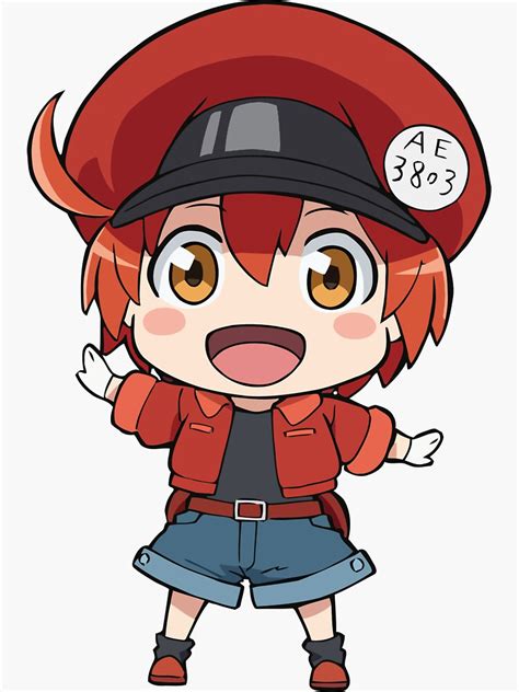 Cells At Work Red Blood Cell Sticker For Sale By Chibify Redbubble