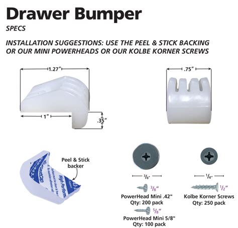 Drawer Bumper Fastcap
