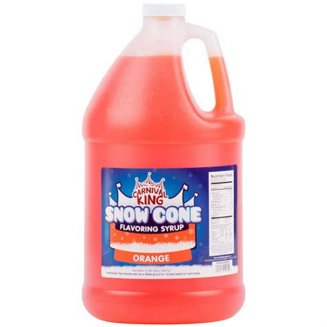 1 Gallon Orange Snow Cone Syrup 4case