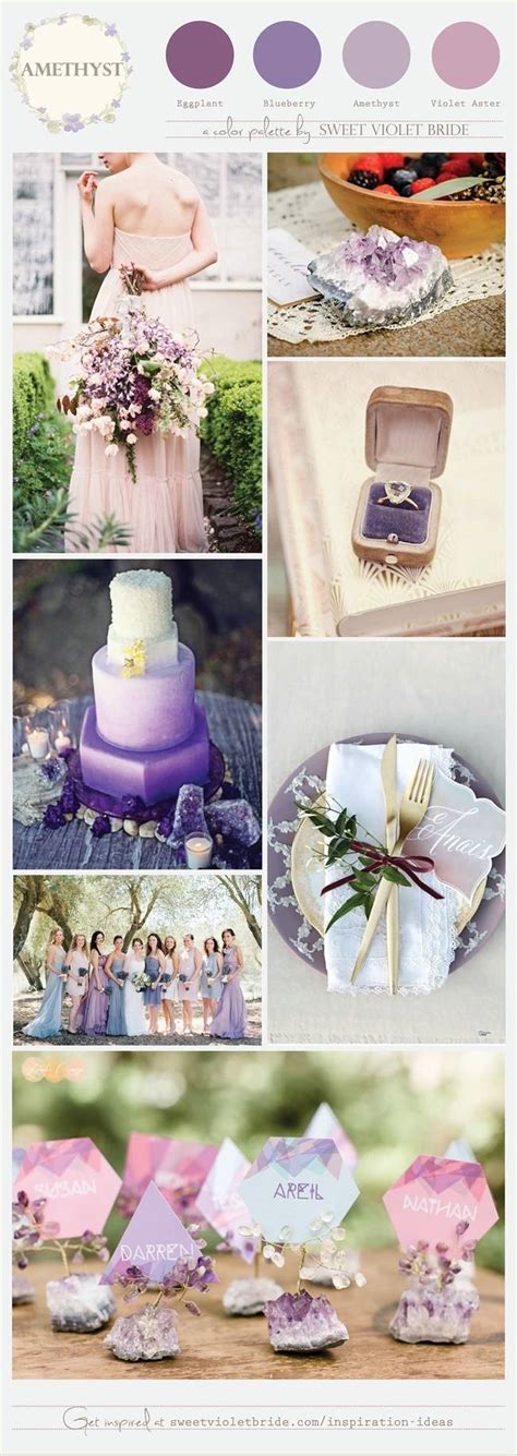Specialising in affordable diy decor to make every event shine! Wedding Color Palette: Amethyst