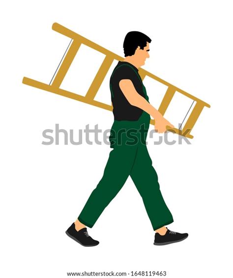 Repairman Ladders Hand Vector Illustration Isolated Stock Vector