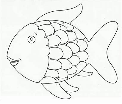 Fish Coloring Scales Template Round Pages Printable