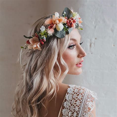 Willow Wedding Flower Crown Headband Uk Handmade