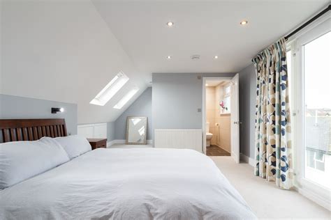 Hip To Gable And Rear Dormer Loft Conversion With Pale Blue Interiors