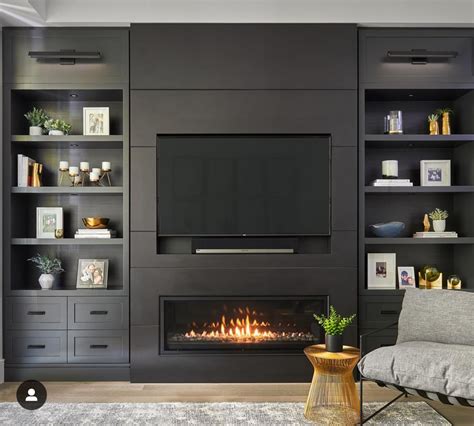 Style Of Possible Shelves And Storage Along Fireplace Wall Living