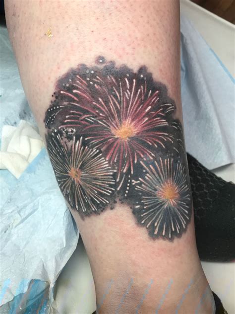 Black Cat Fireworks Tattoo