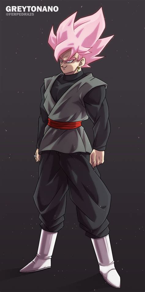 Goku Black Super Saiyajin Rosé Animación Estilo Z Black Goku Dragon