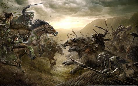 The Lord Of The Rings Riders Of Rohan Horse Drawing Battle Orc Lord