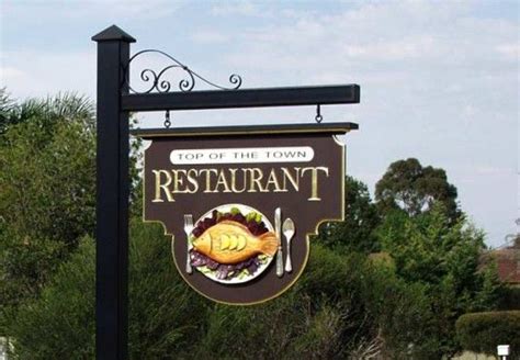 Top Of The Town Restaurant Sign Danthonia Designs Restaurant Signs