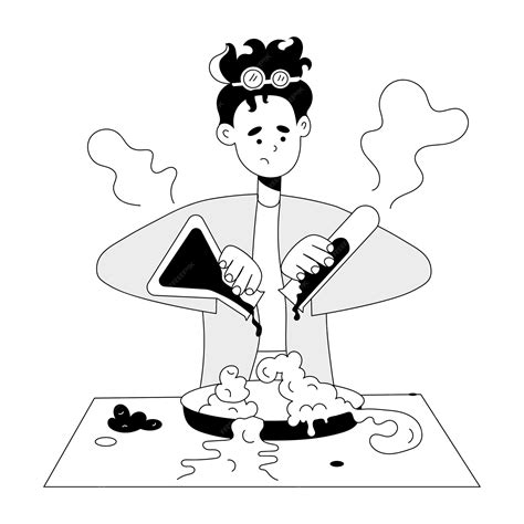 Premium Vector | A hand drawn illustration of lab assistant