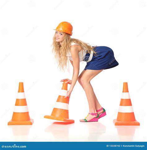 Construction Girl Stock Photo Image Of Caucasian Blonde 13228742